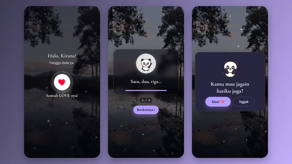 Contoh tampilan template Kamu Apa