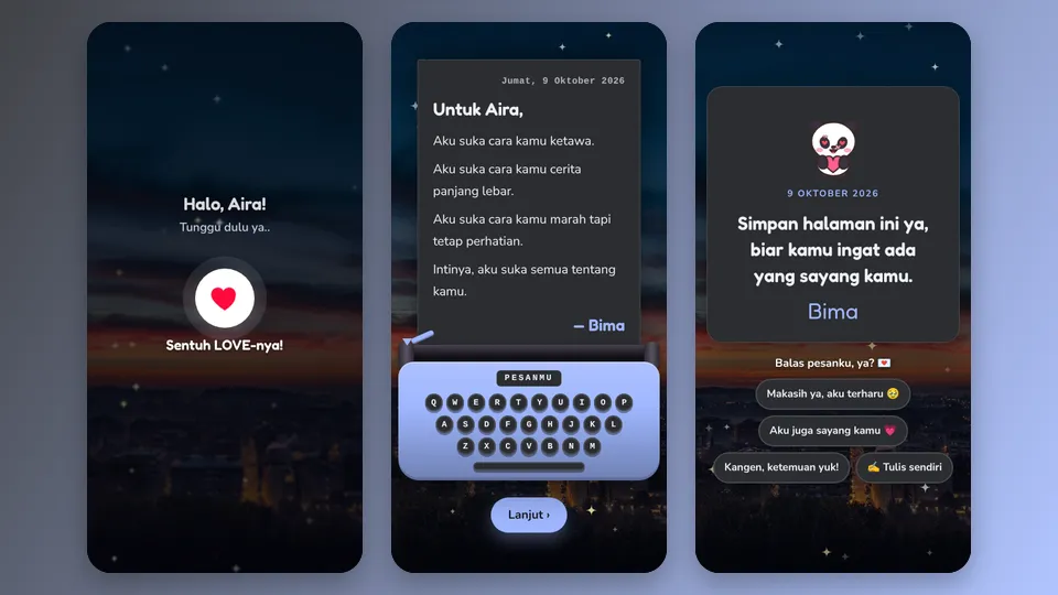 Contoh tampilan template Kamu Kok