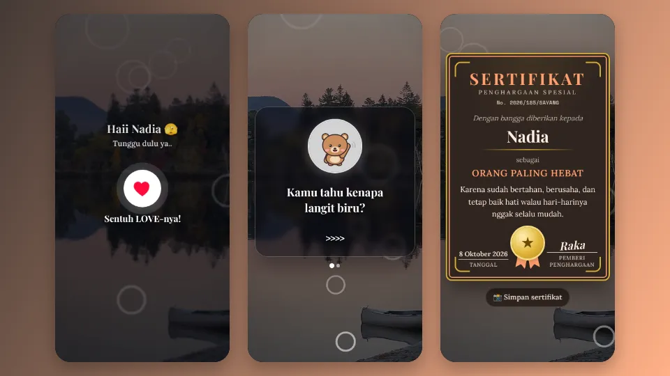 Contoh tampilan template Kamu Wajib