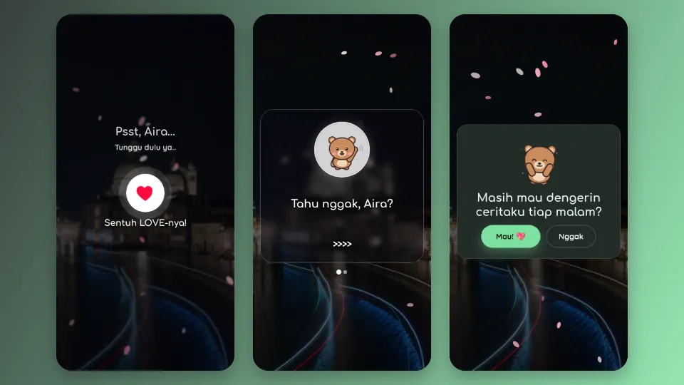Contoh tampilan template Karena Itu