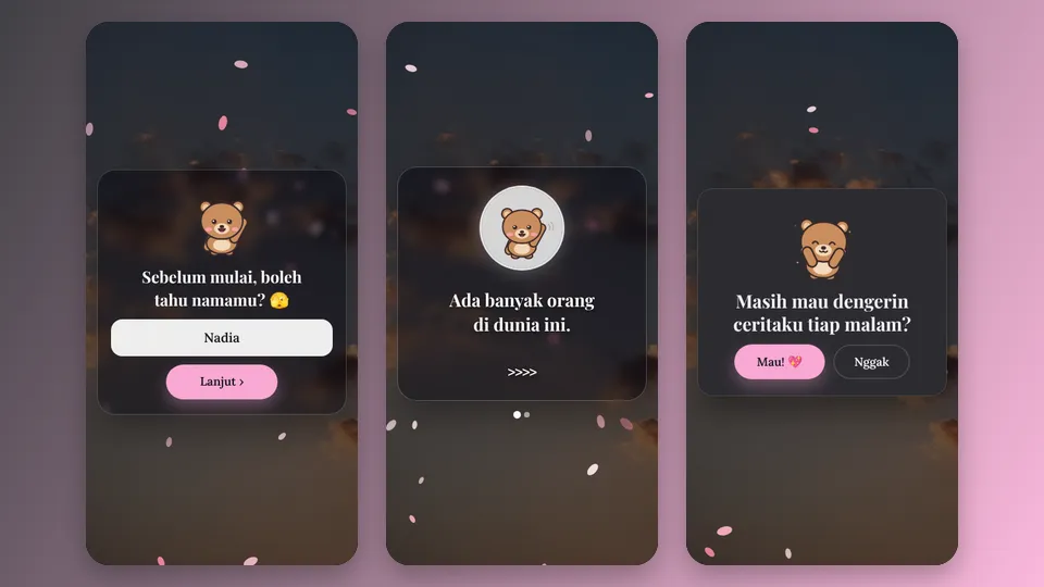 Contoh tampilan template Kenal Aku