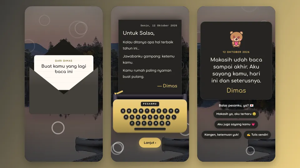 Contoh tampilan template Kamulah