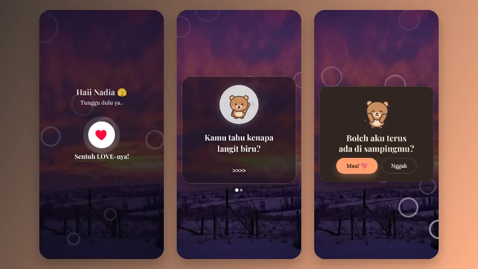 Contoh tampilan template Pesan Panjang