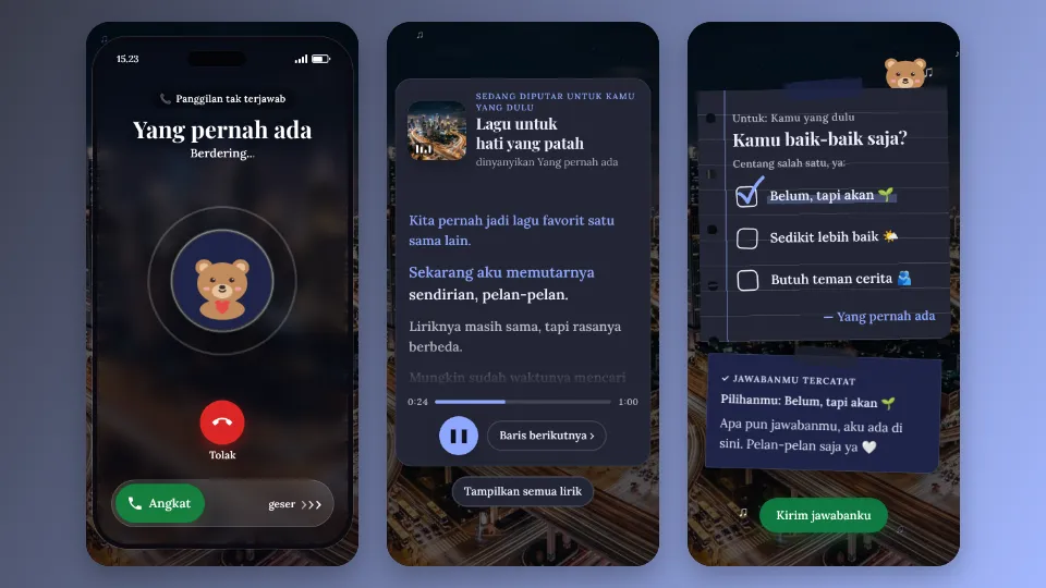 Contoh tampilan template Lagu Galau Tengah Malam