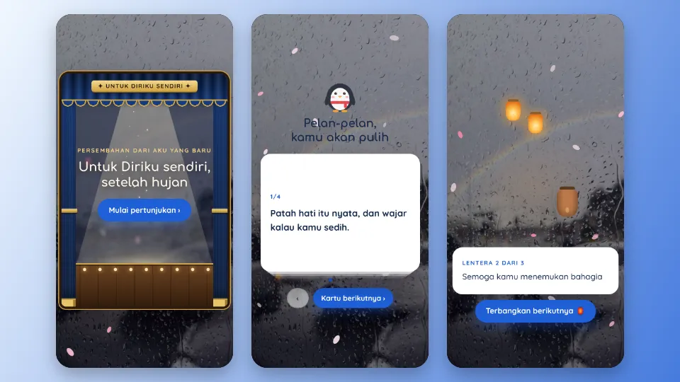 Contoh tampilan template Setelah Hujan Reda