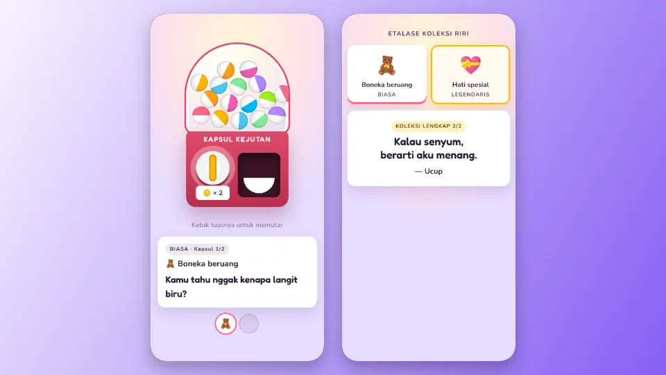 Contoh tampilan template Mesin Kapsul
