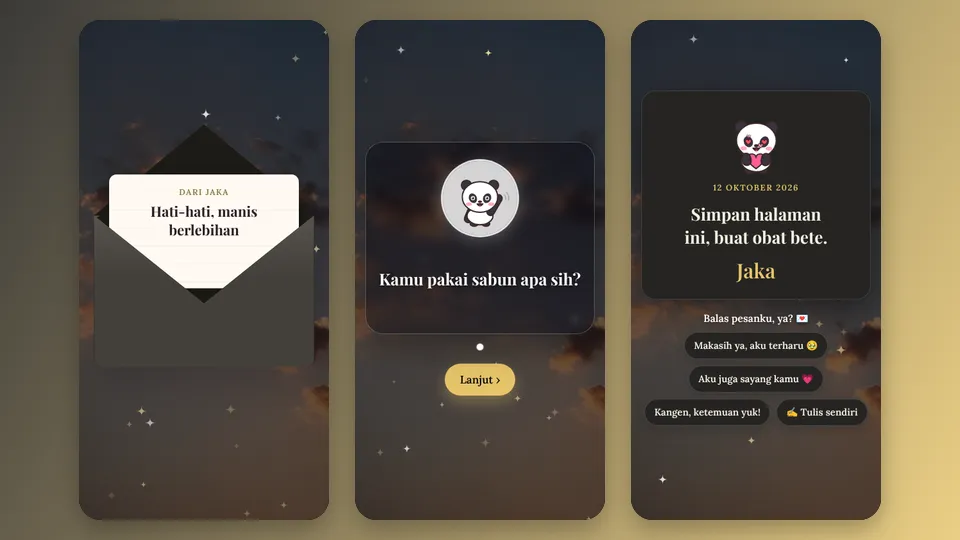 Contoh tampilan template Bangga Punya