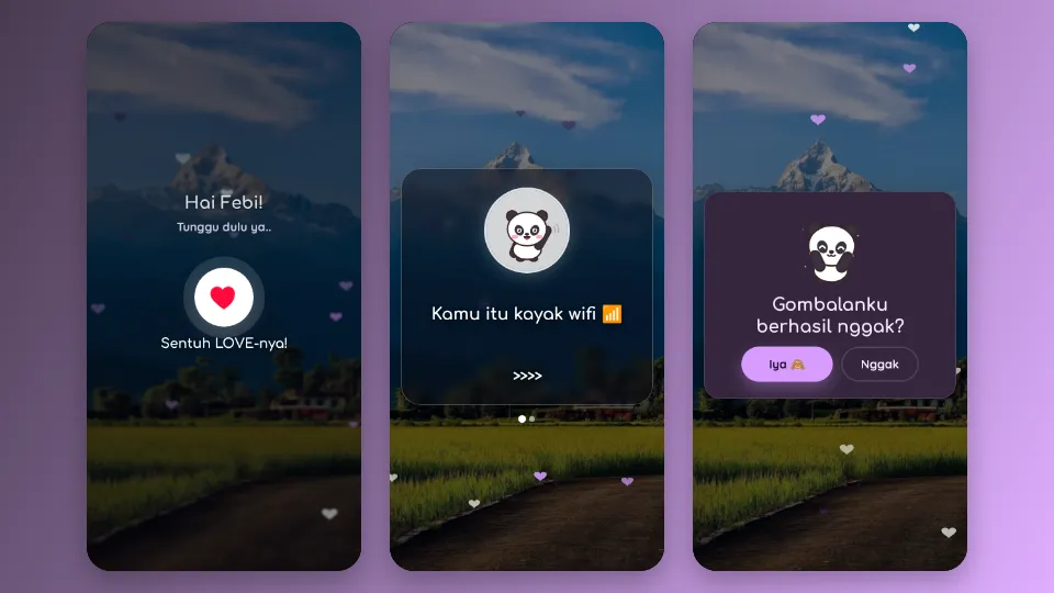 Contoh tampilan template Berapa Persen