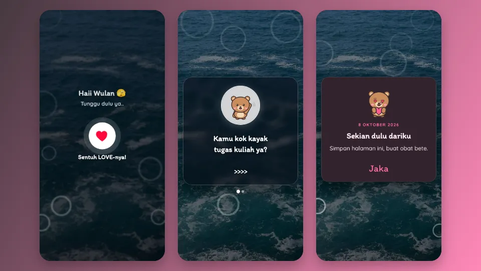 Contoh tampilan template Selalu Ditungguin