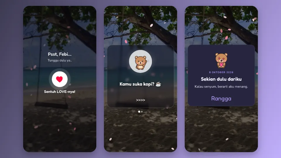 Contoh tampilan template For Kamu Aja