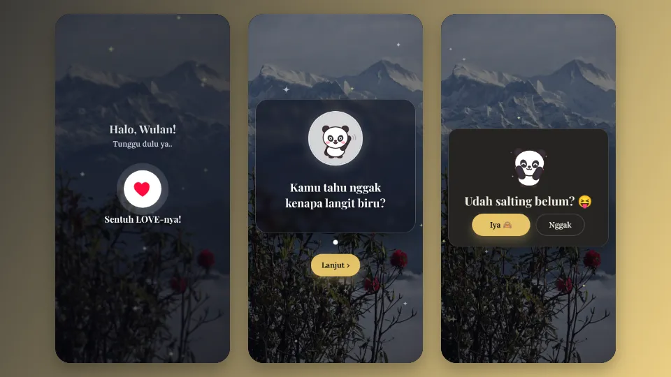 Contoh tampilan template Gawat Darurat Hati