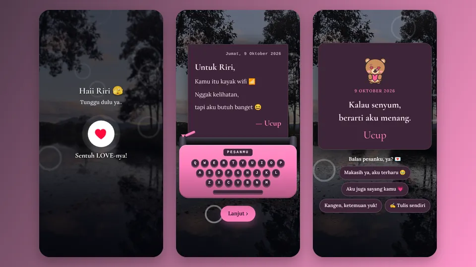 Contoh tampilan template Hari Minggu