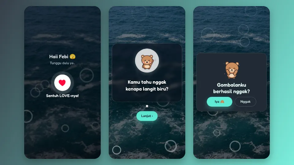 Contoh tampilan template Ikan Hiu