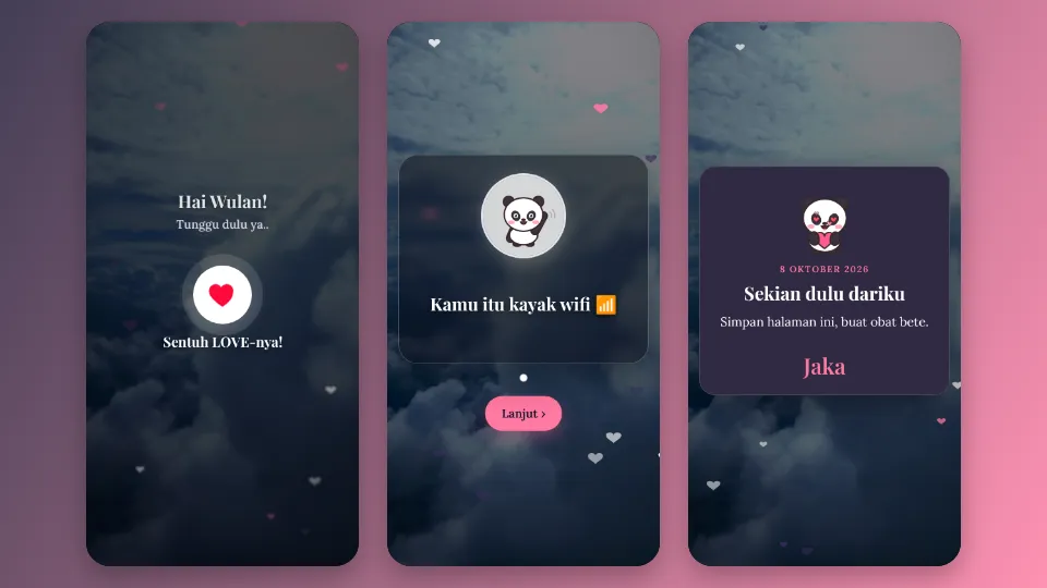 Contoh tampilan template Jawab Sini