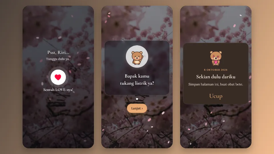 Contoh tampilan template Kamu Telah
