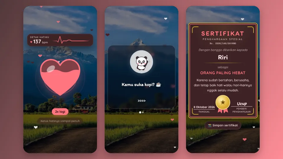Contoh tampilan template Kenapa Tiang