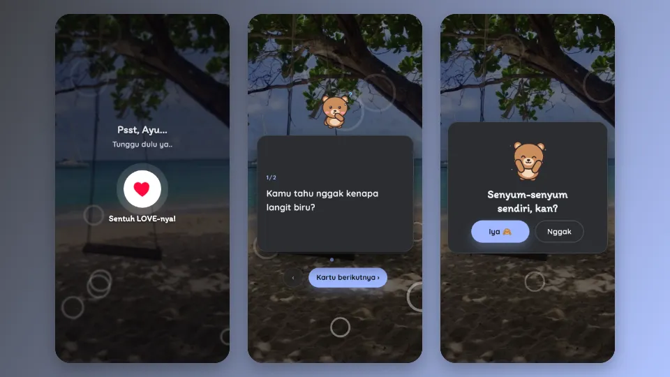 Contoh tampilan template Mau Ga
