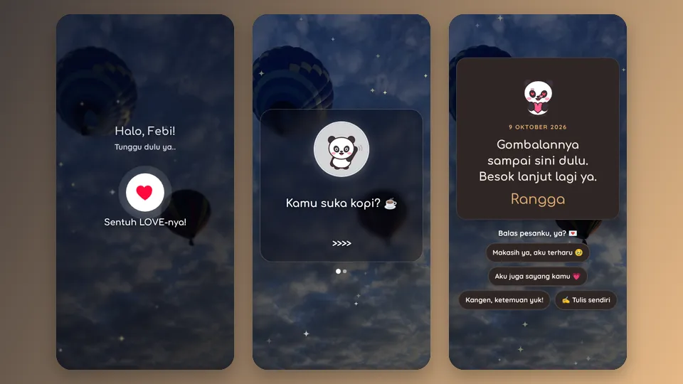 Contoh tampilan template Sebesar Ini