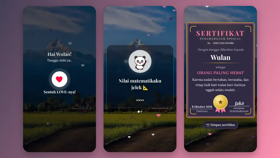 Contoh tampilan template For U