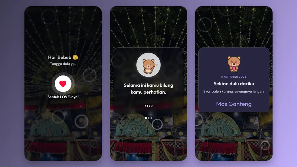 Contoh tampilan template Apakah Kamu