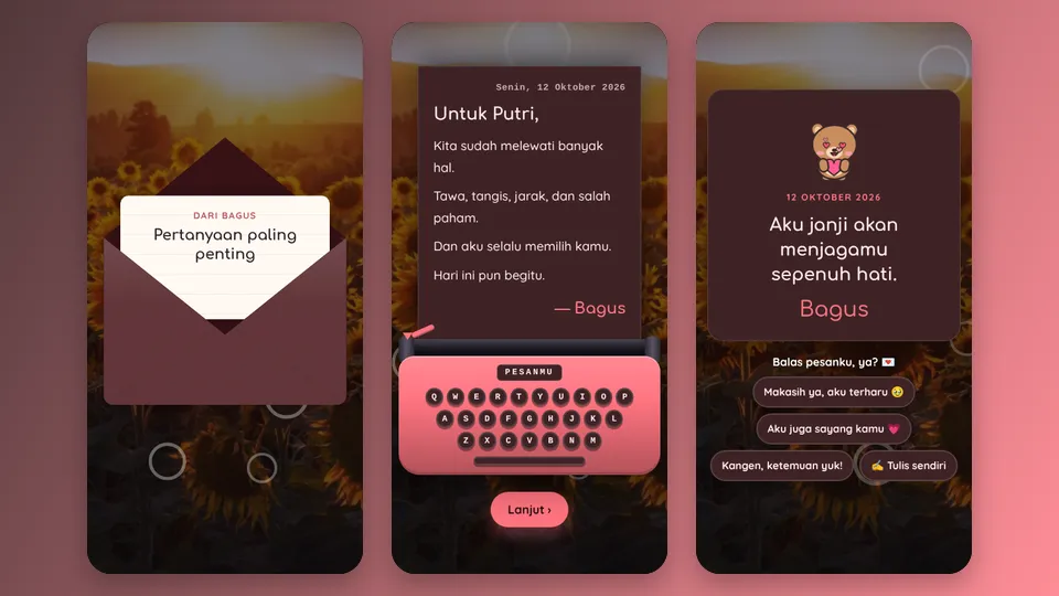 Contoh tampilan template Maukah Kamu