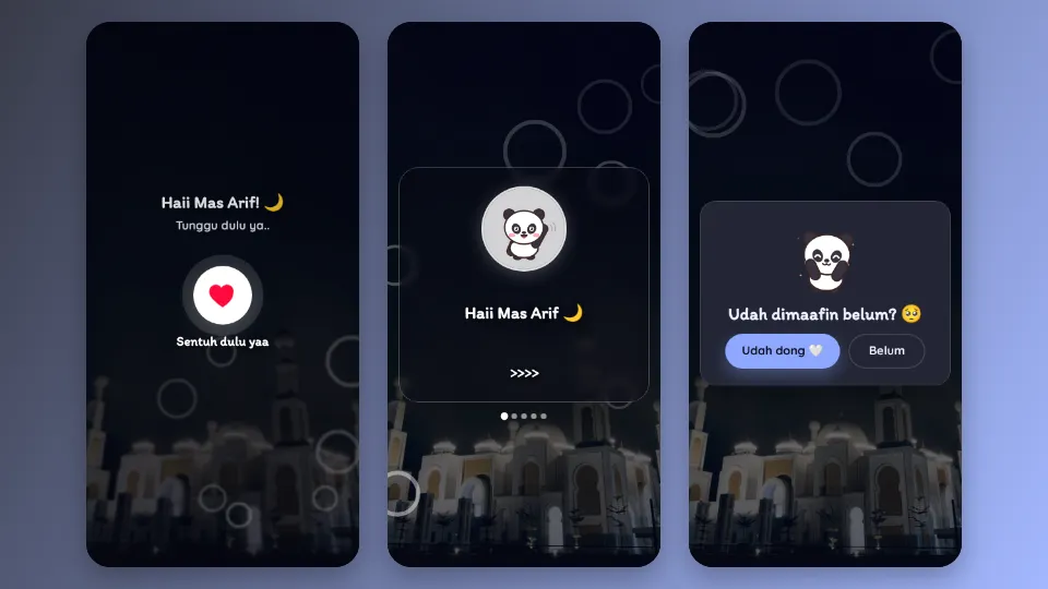 Contoh tampilan template Kalkulator Maaf Lahir Batin