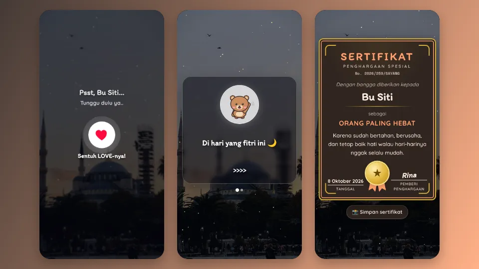 Contoh tampilan template Kamu Harus