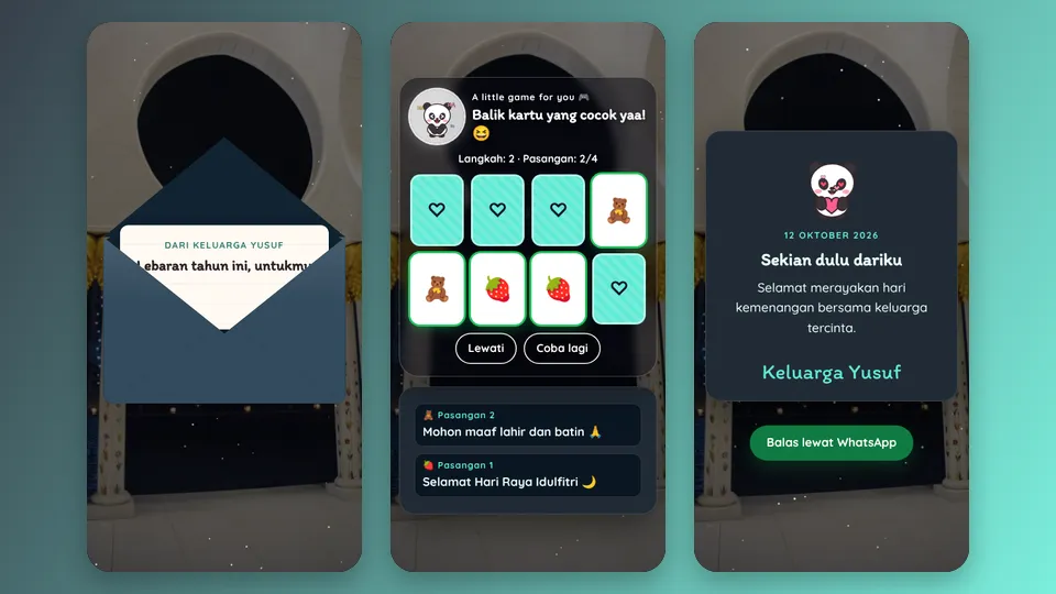 Contoh tampilan template Mau Sate
