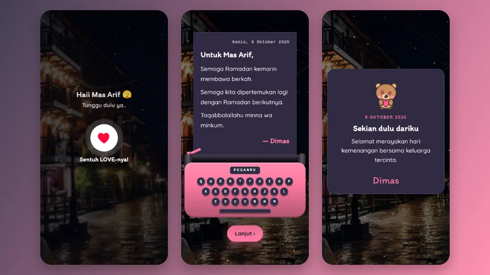 Contoh tampilan template Udah Lebaran