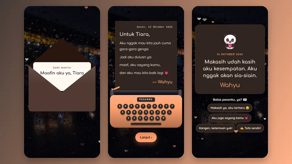 Contoh tampilan template Ini Buatmu