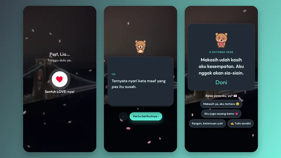 Contoh tampilan template Maafkan Aku