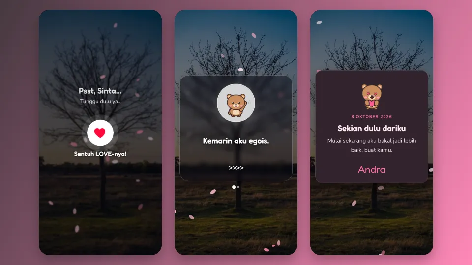 Contoh tampilan template Soalnya Kamu