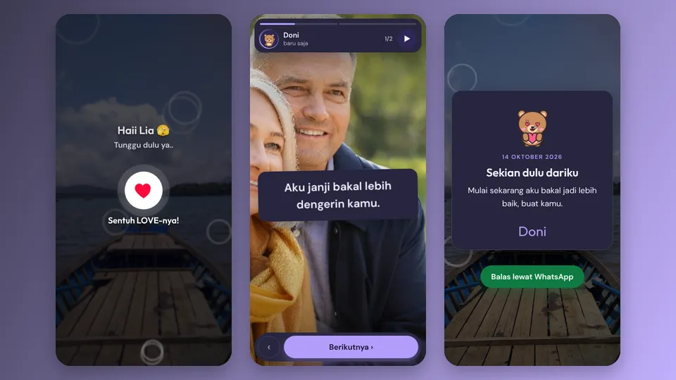 Contoh tampilan template Aku Boleh