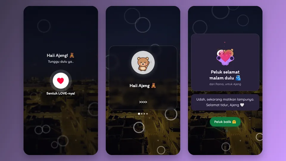 Contoh tampilan template Cek Ngantuk Sebelum Tidur