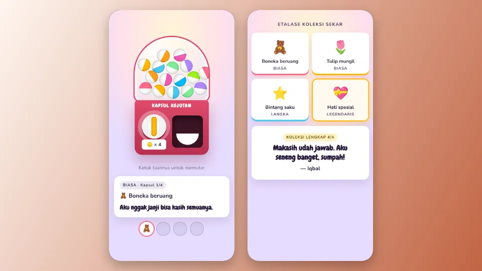 Contoh tampilan template Mesin Kapsul