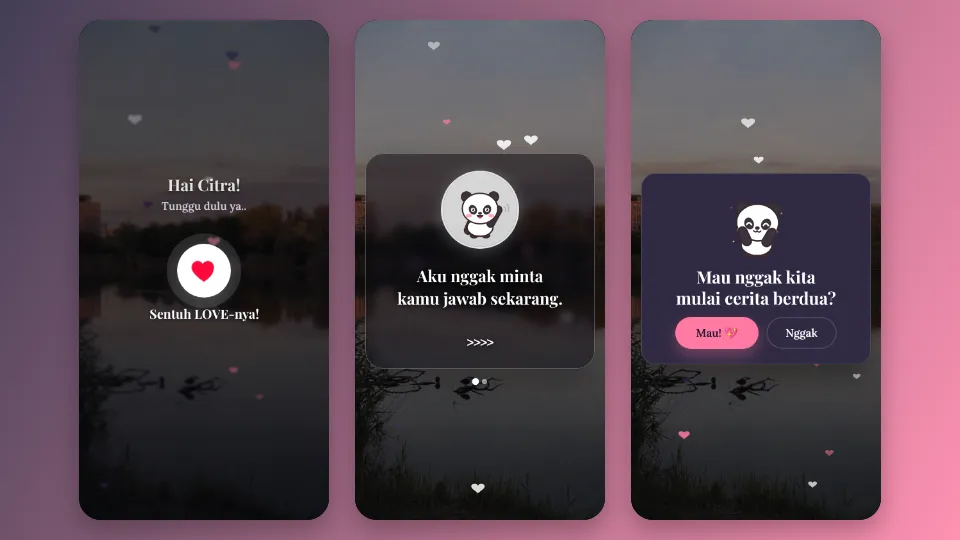 Contoh tampilan template Jangan Kaget