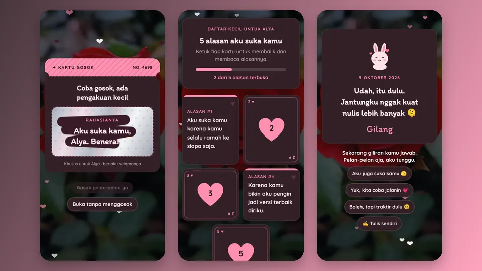 Contoh tampilan template Rahasia di Balik Perak