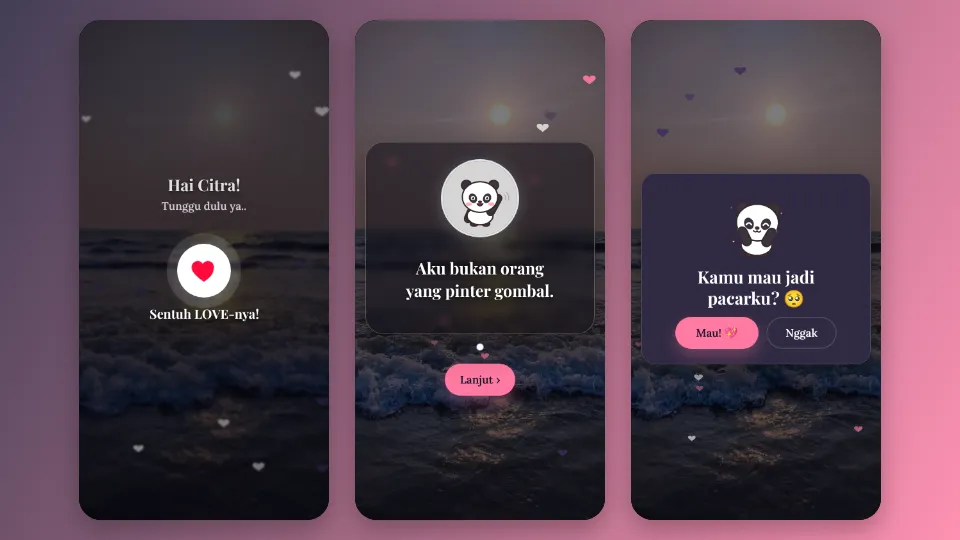 Contoh tampilan template Ada Buah