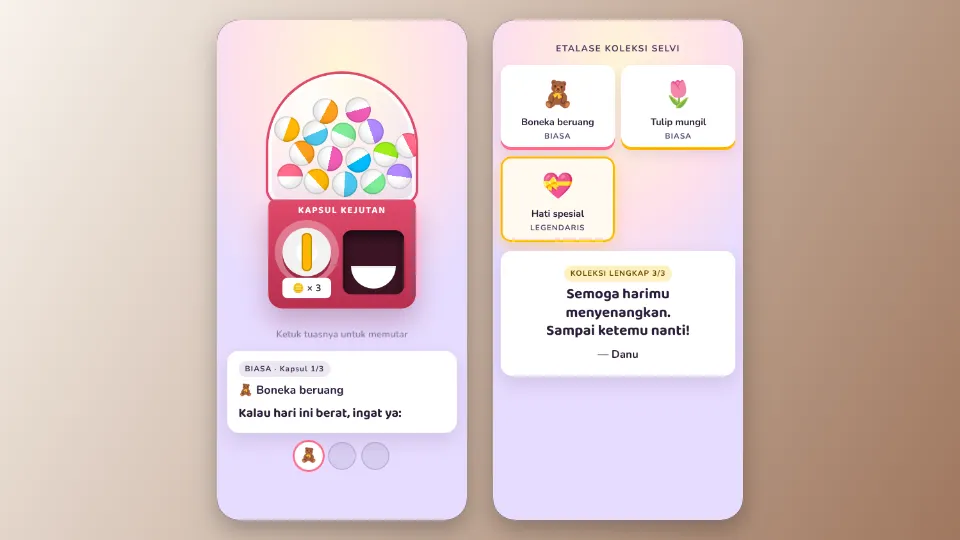 Contoh tampilan template Mesin Kapsul