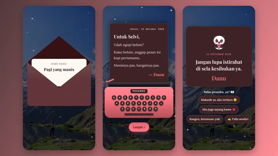 Contoh tampilan template Morning Kamu