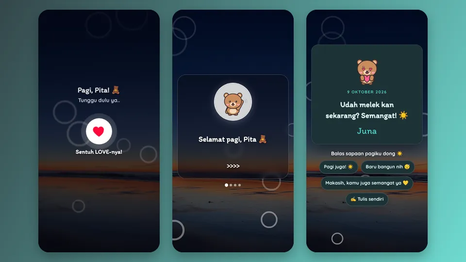 Contoh tampilan template Game Pagi Penyemangat