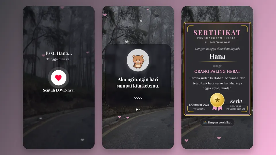 Contoh tampilan template Maka Kamu