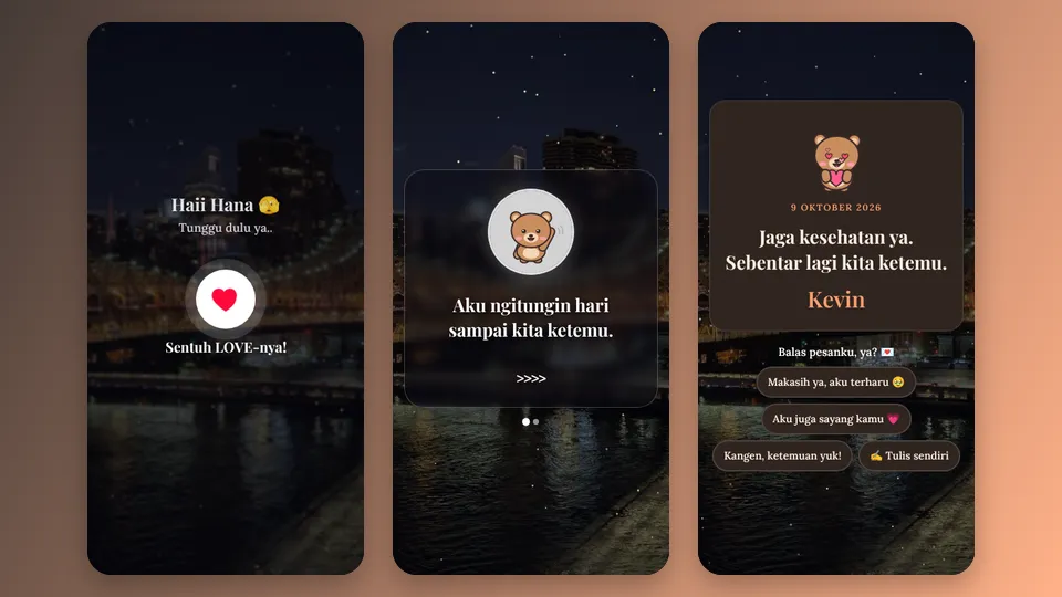 Contoh tampilan template Bedanya Kamu
