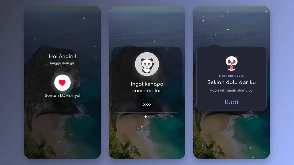 Contoh tampilan template Dari Aku