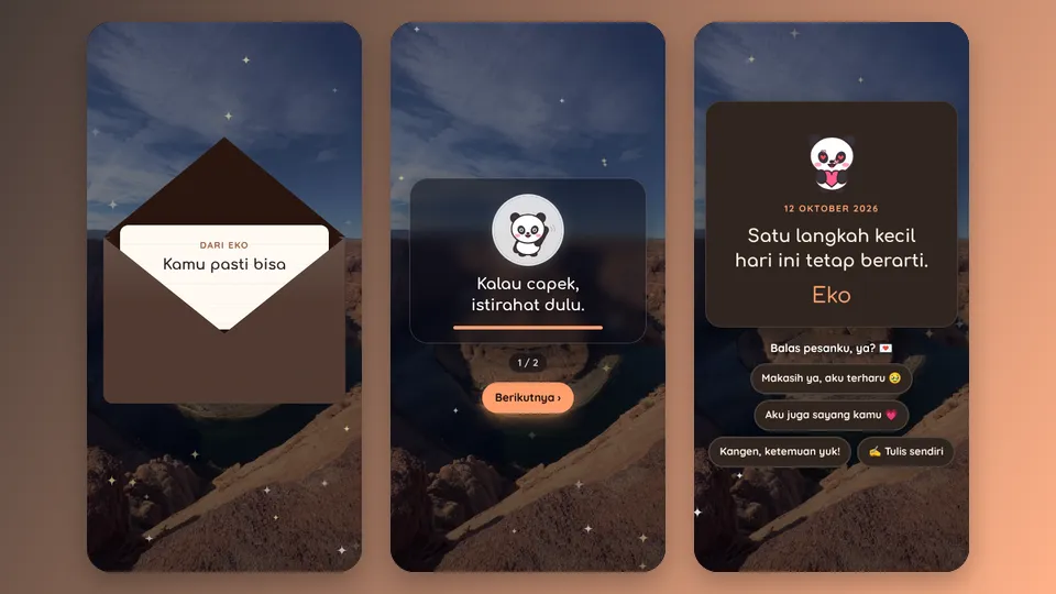 Contoh tampilan template Apapun