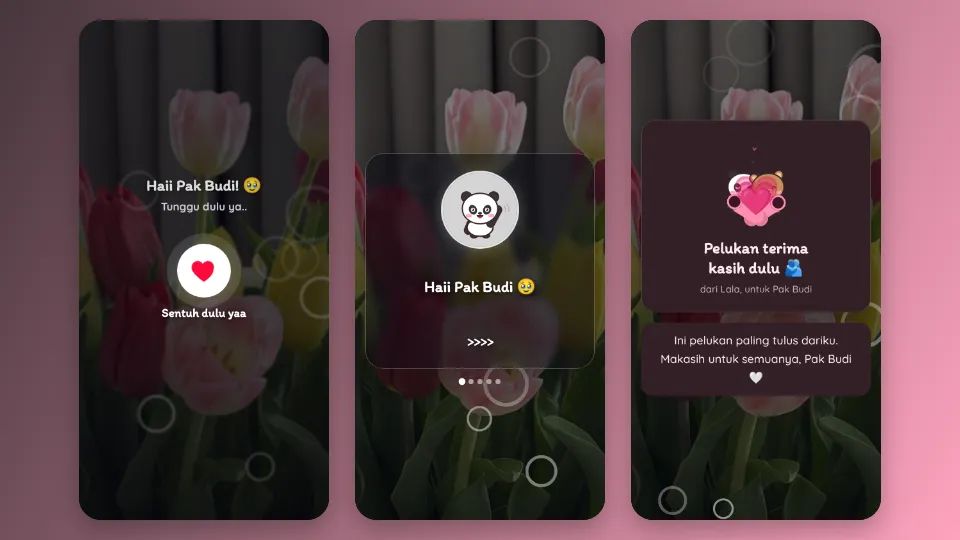 Contoh tampilan template Makasih Banyak, Kamu
