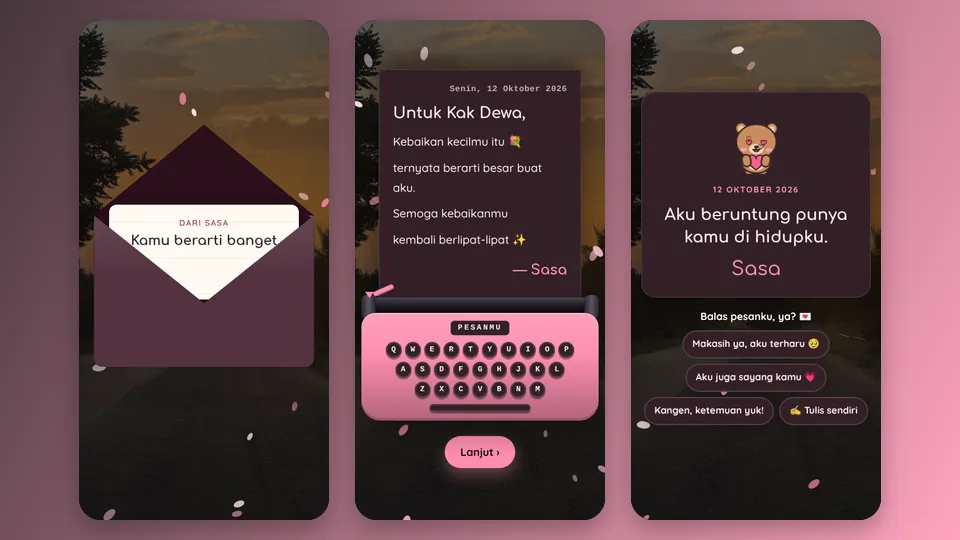 Contoh tampilan template Sebelum Tahun