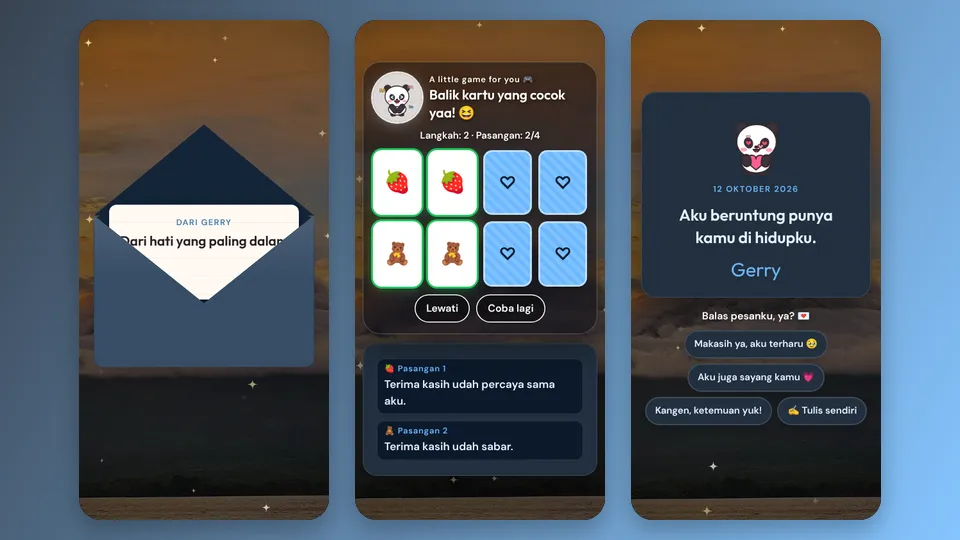 Contoh tampilan template Teruntuk Guru