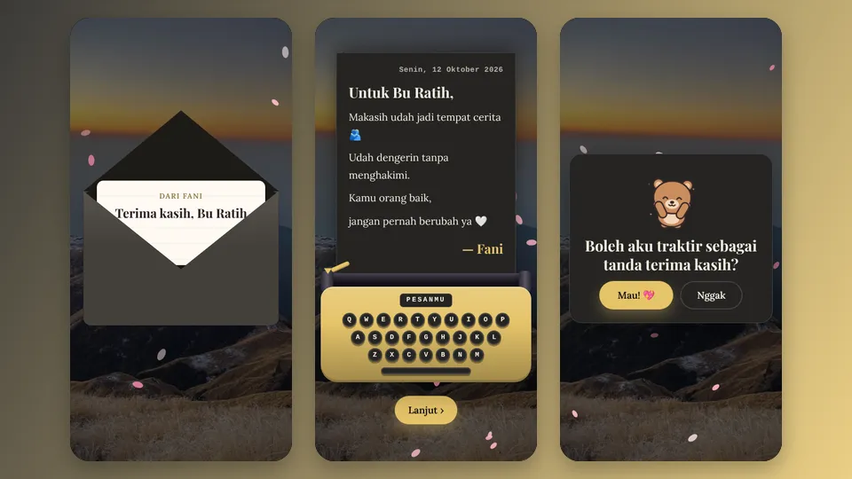 Contoh tampilan template Udah Selalu