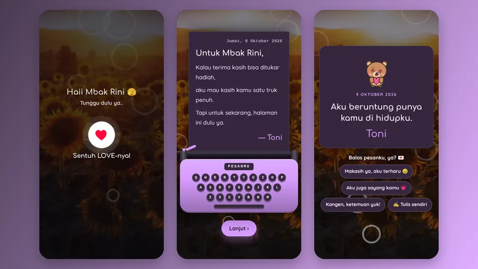 Contoh tampilan template Baca Ini ya